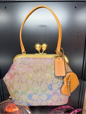 Coach Rainbow Candy Crystal Signature Kisslock 16